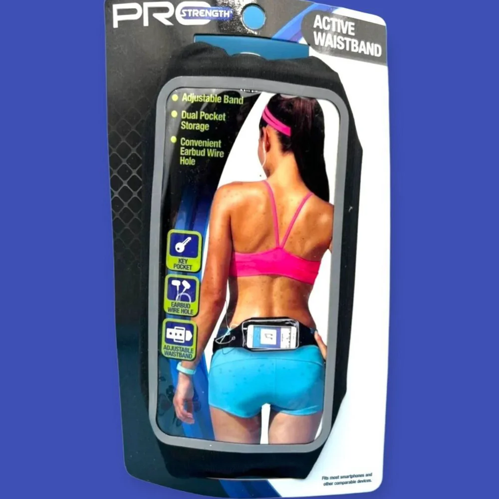 Pro Strength Active Waistband Phone Device Holder Pouch Adjustable Universal